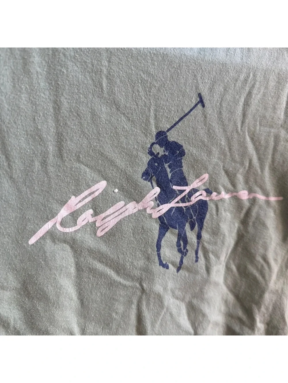 Polo Ralph Lauren Boys M 10-12 Big Pony T Shirt Green Signature Logo Tee